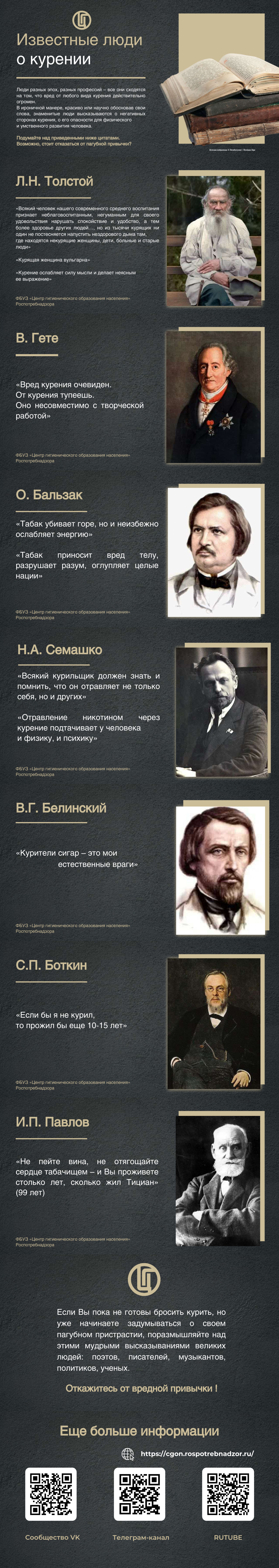 Известные люди о курении