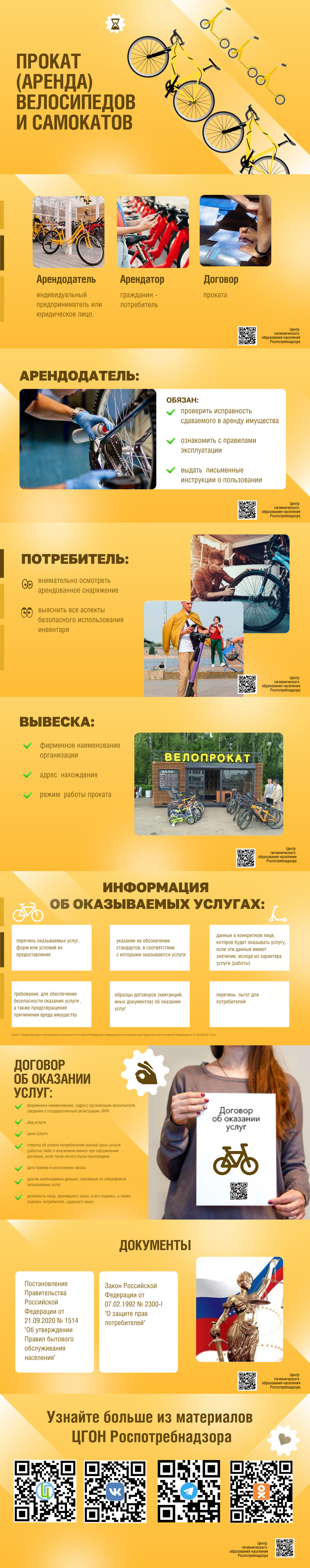 Прокат велосипедов и самокатов