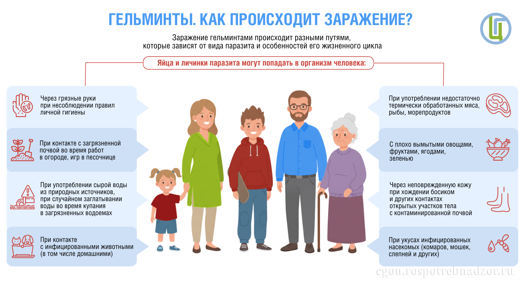 Гельминты. Как происходит заражение?