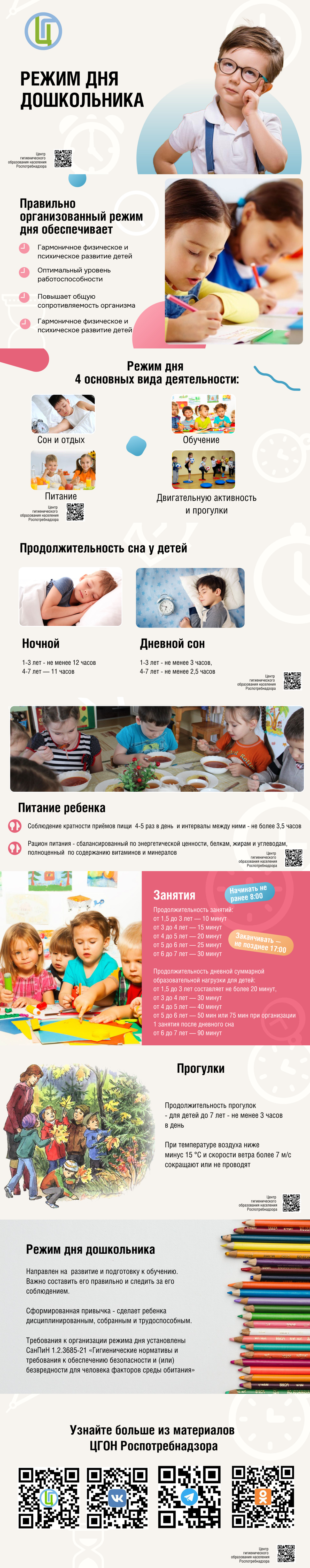 Режим дня дошкольника