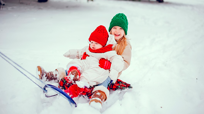 Польза зимних прогулок для детей