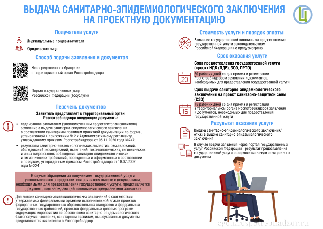 Выдача санитарно-эпидемиологического заключения на проектную документацию