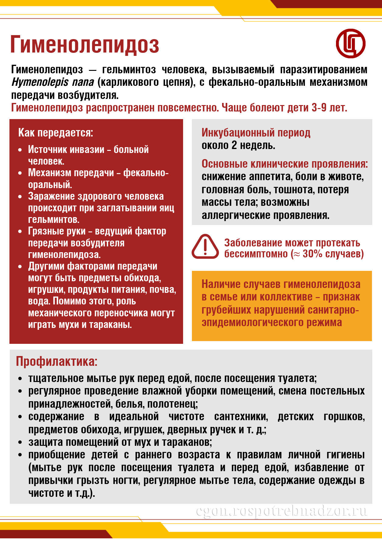 Гименолепидоз