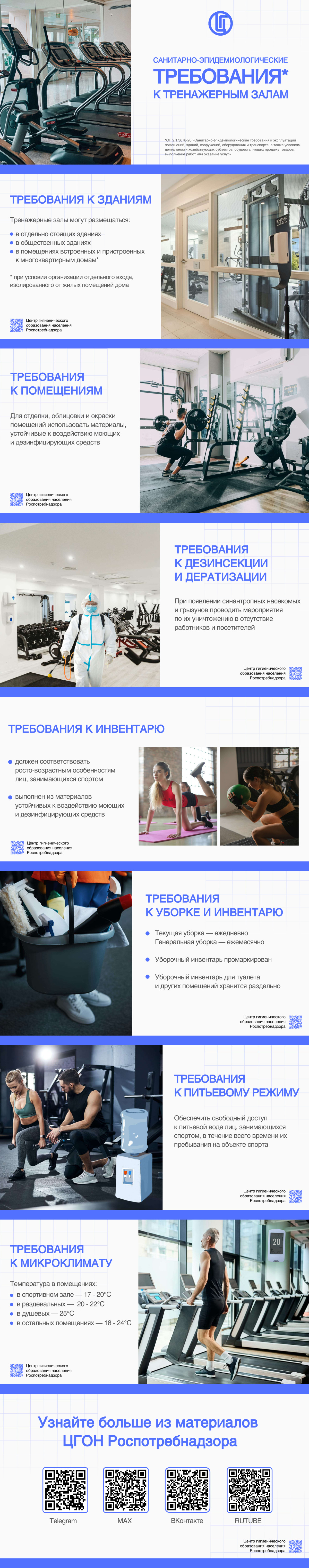 Санитарно-эпидемиологические требования к тренажерным залам